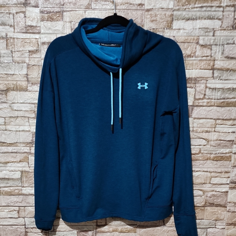 Under Armour Blue Athletic Sweatshirt Turtleneck
